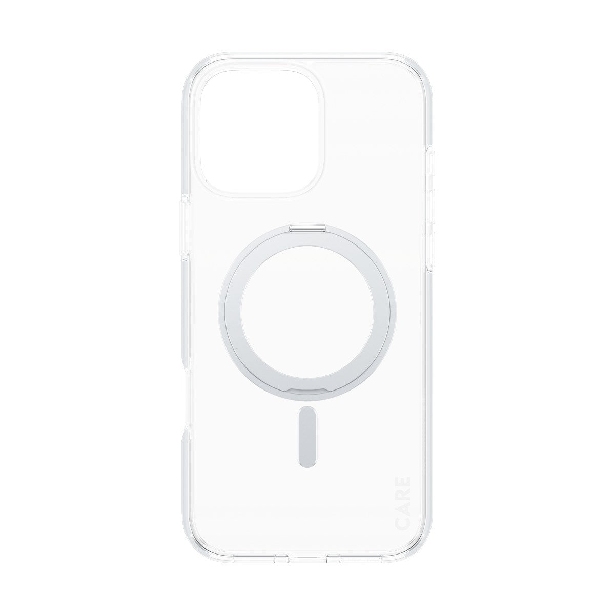 CARE by PanzerGlass® Case Transparent m. Sølv Kickstand & MagSafe iPhone 16 Pro Max